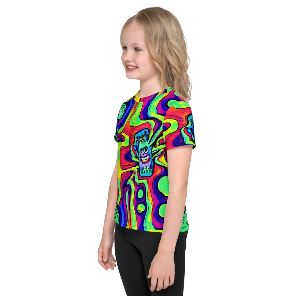 Frizzled Spirits on Kids Crew Neck T-Shirt — Left