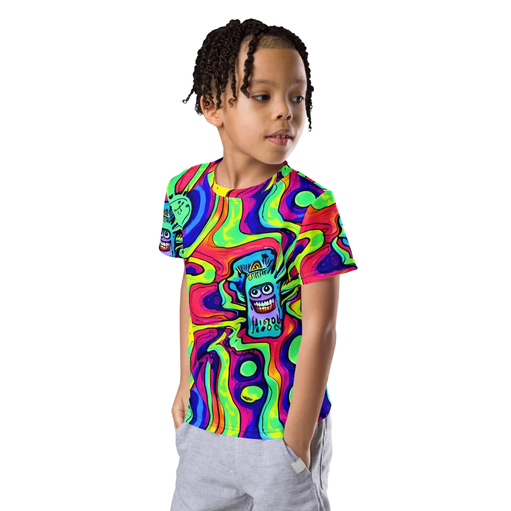 Frizzled Spirits on Kids Crew Neck T-Shirt — Left Front