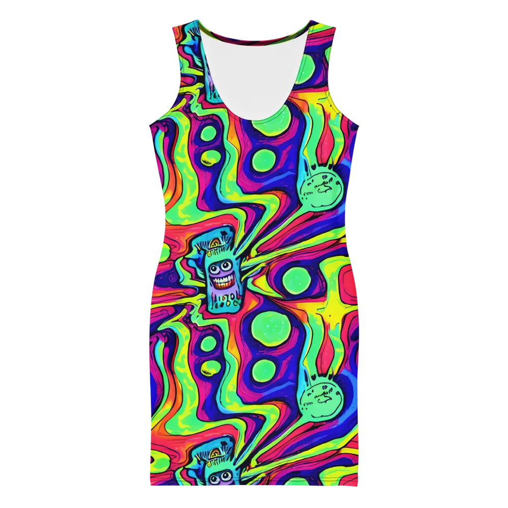 Frizzled Spirits on Bodycon Dress — Front