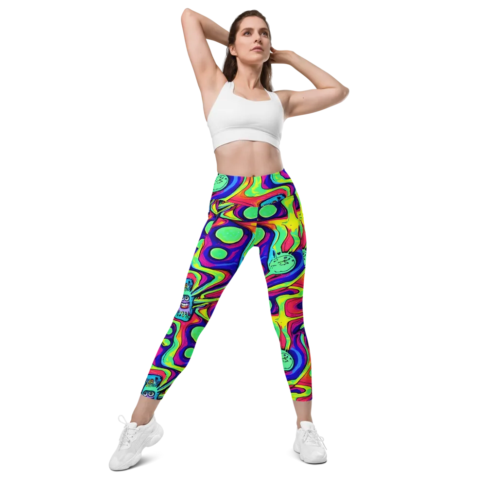 Frizzled Spirits on Leggings with Pockets — Front