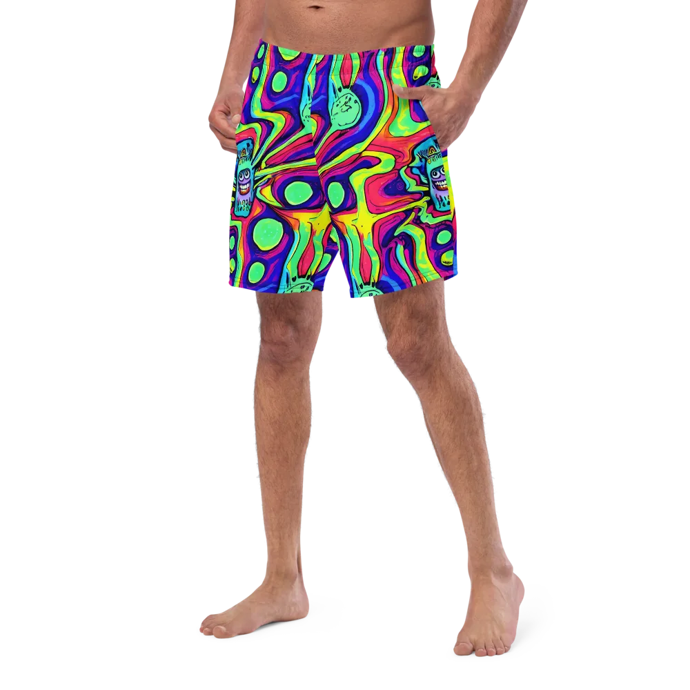 Frizzled Spirits on Swim Trunks — Left Front