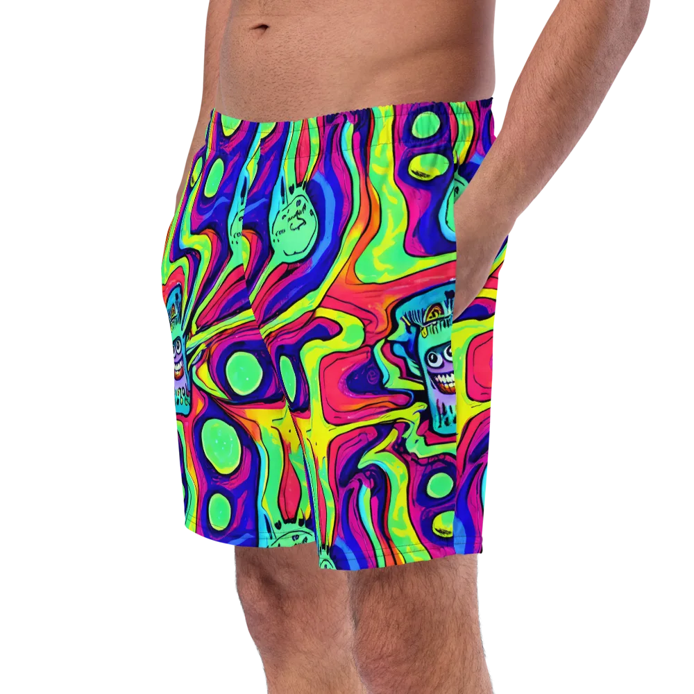 Frizzled Spirits on Swim Trunks — Left Front