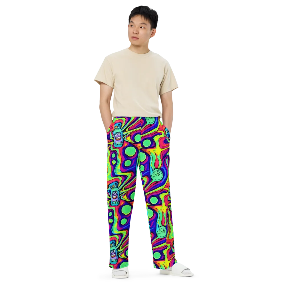 Frizzled Spirits on Wide-Leg Pants — Front
