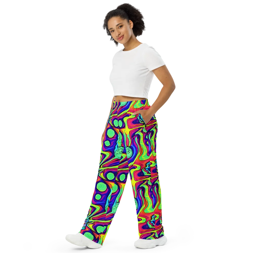 Frizzled Spirits on Wide-Leg Pants — Left Front