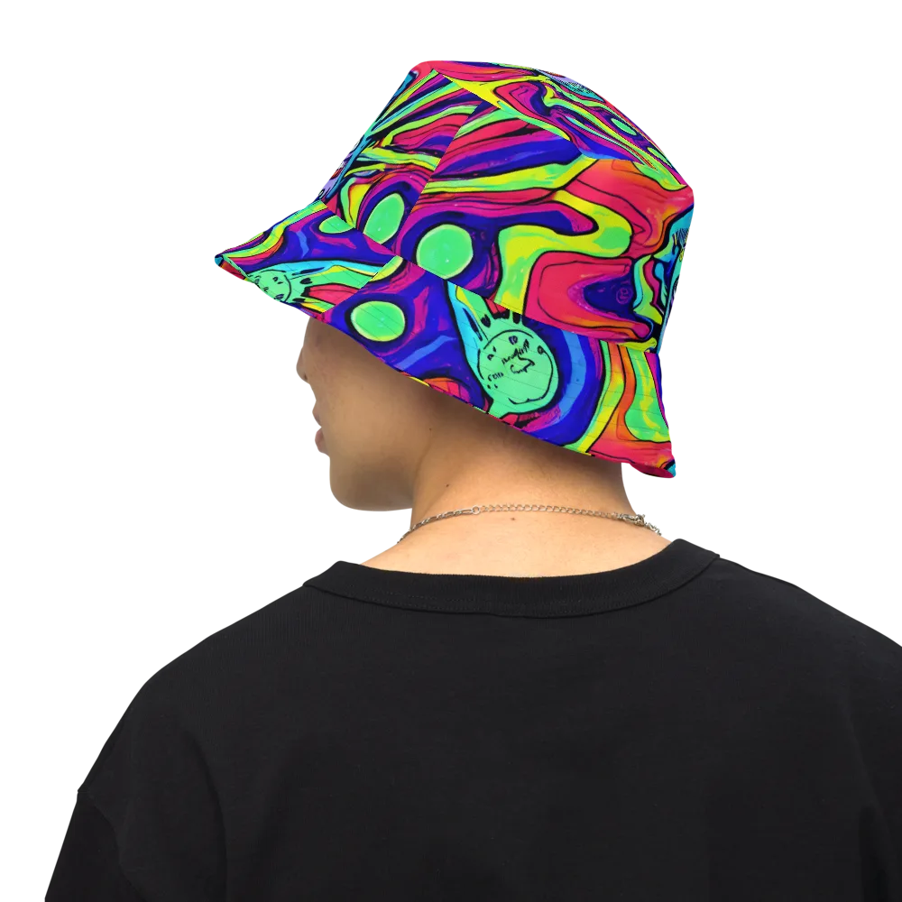 Frizzled Spirits on Reversible Bucket Hat — Back Inside