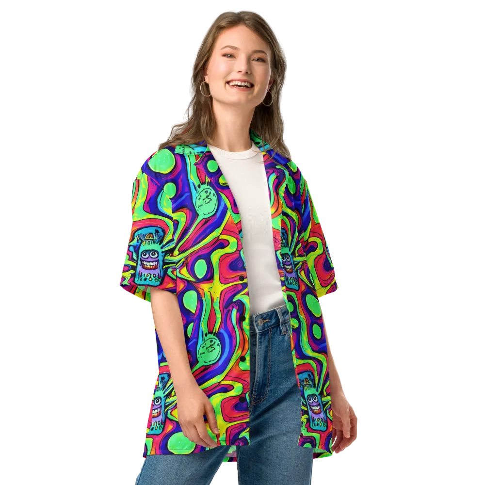 Frizzled Spirits on Button Shirt — Front