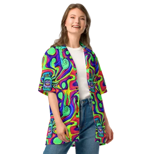 Frizzled Spirits on a Button Shirt