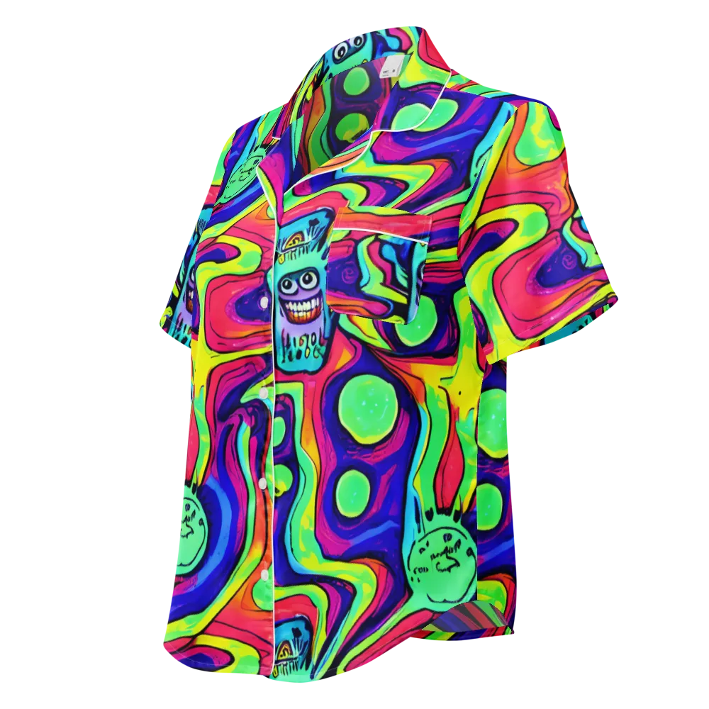 Frizzled Spirits on Women's Short Sleeve Pajama Top — Left Front