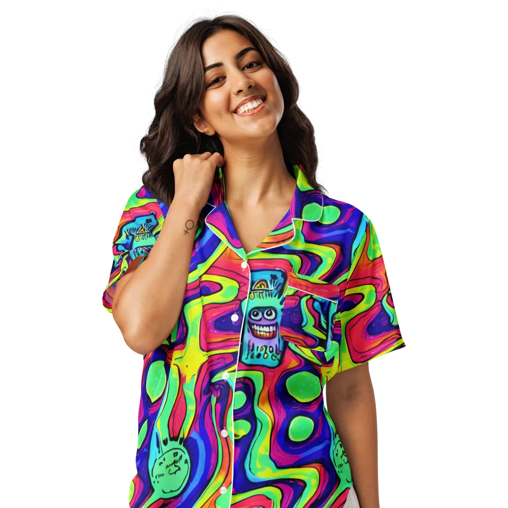 Frizzled Spirits on Women's Short Sleeve Pajama Top — Front