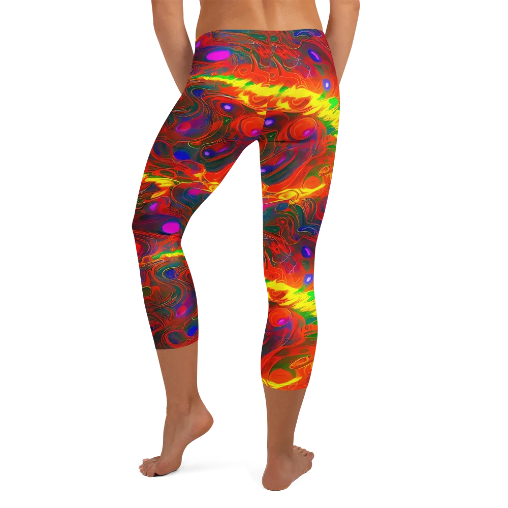 Blampied Blaze on Capri Leggings — Back