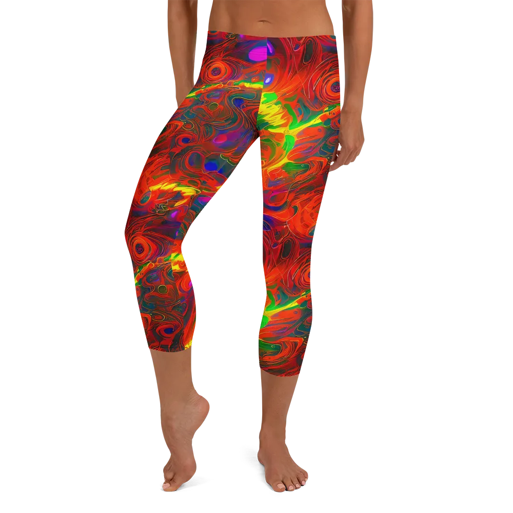 Blampied Blaze on Capri Leggings — Front