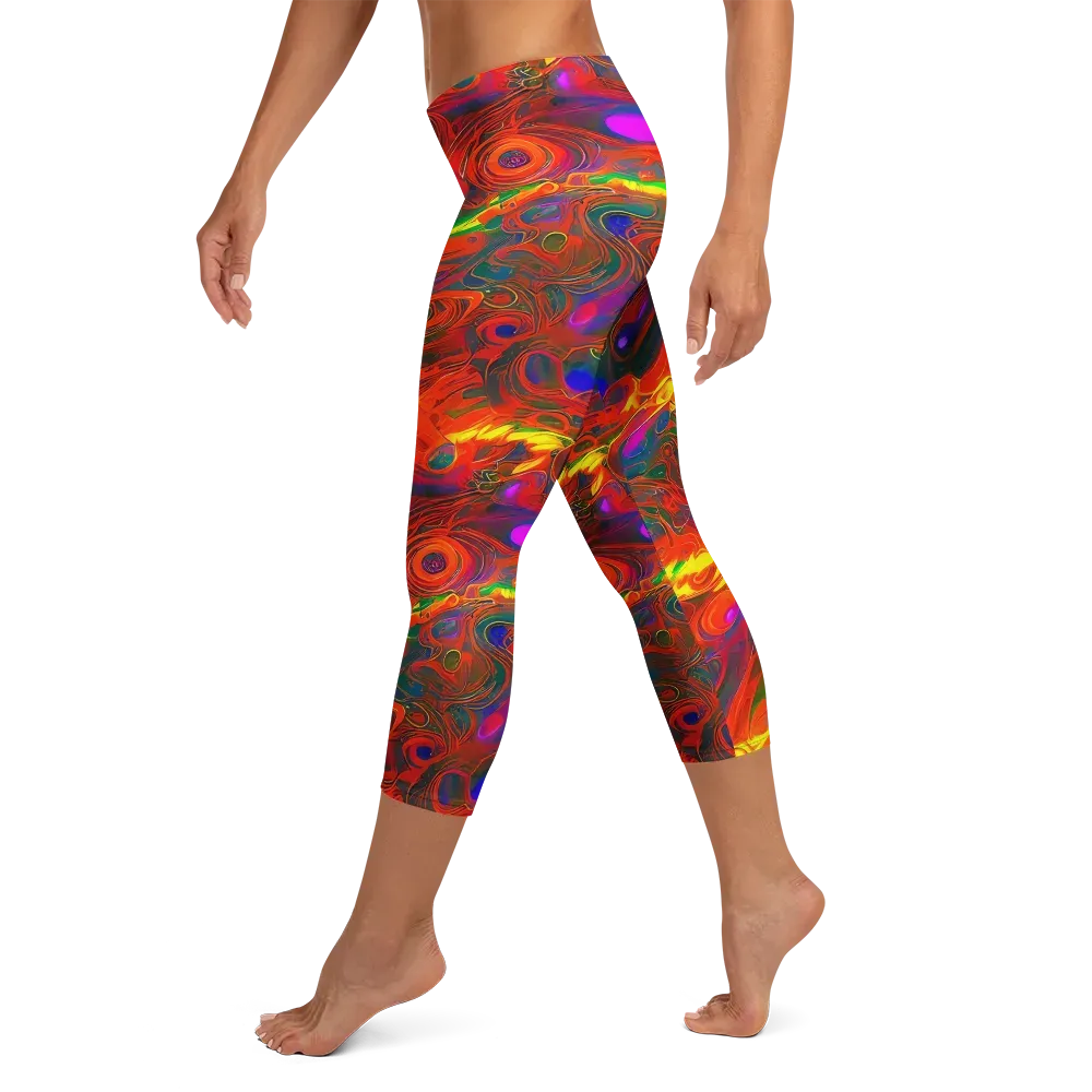 Blampied Blaze on Capri Leggings — Left