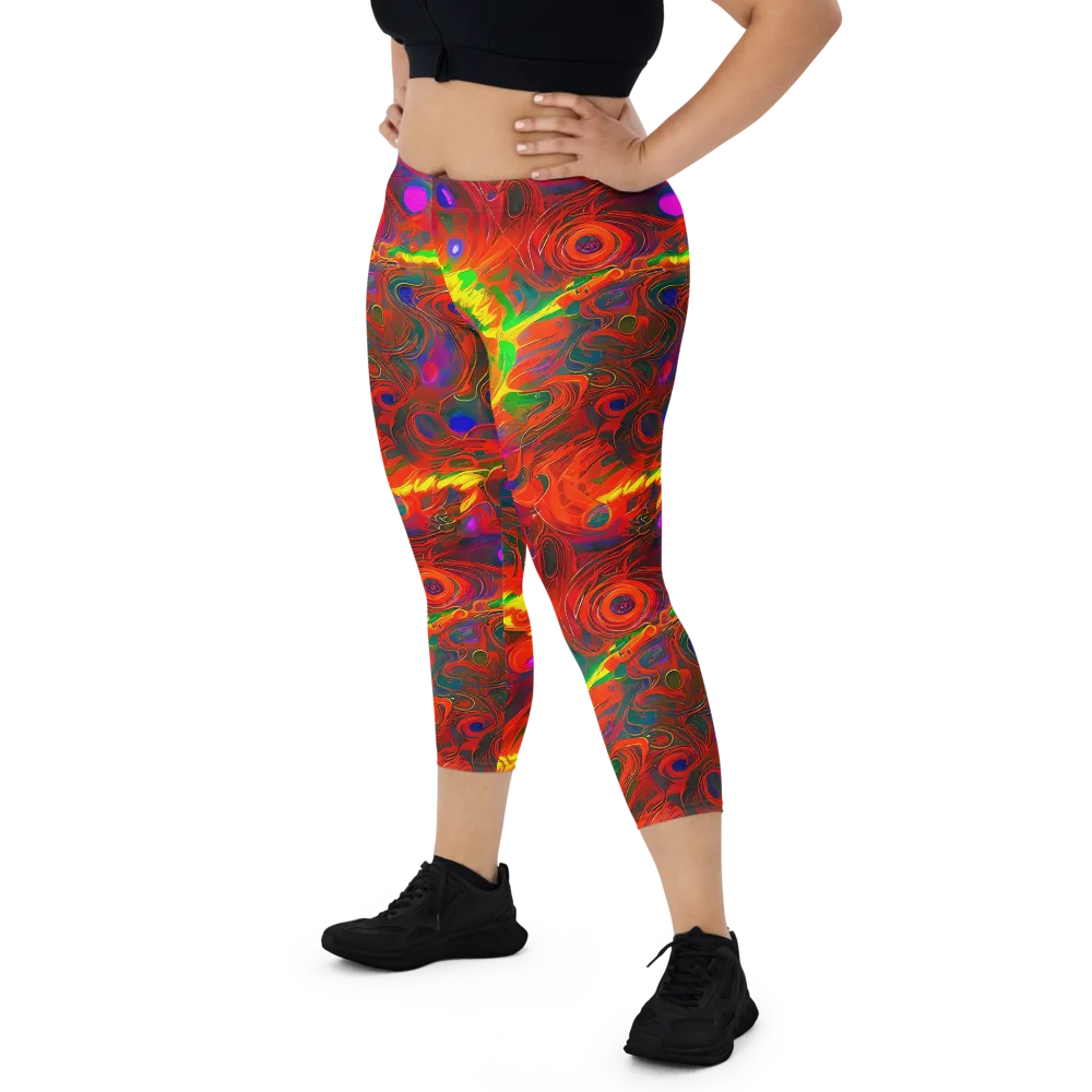 Blampied Blaze on Capri Leggings — Front