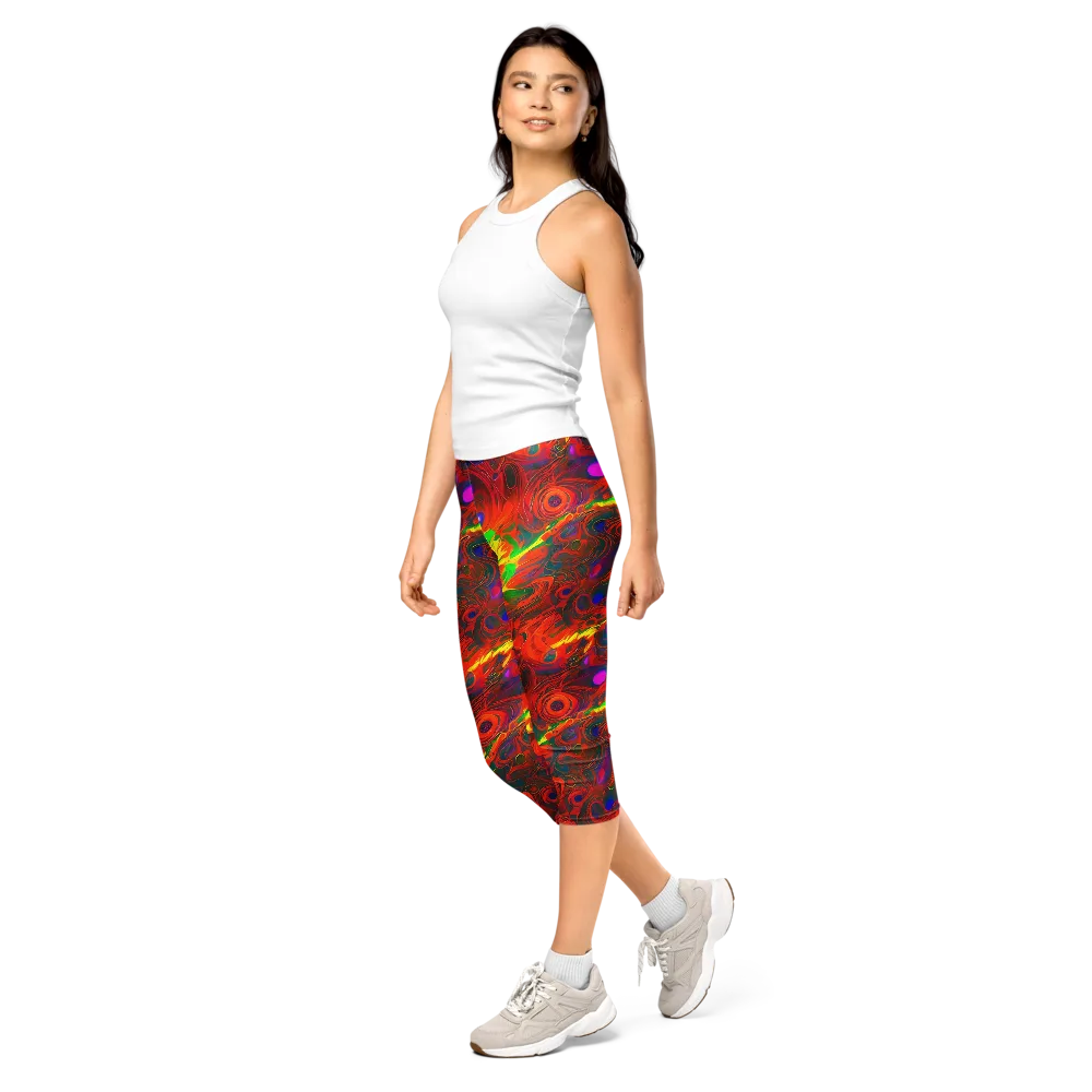 Blampied Blaze on Capri Leggings — Left Front
