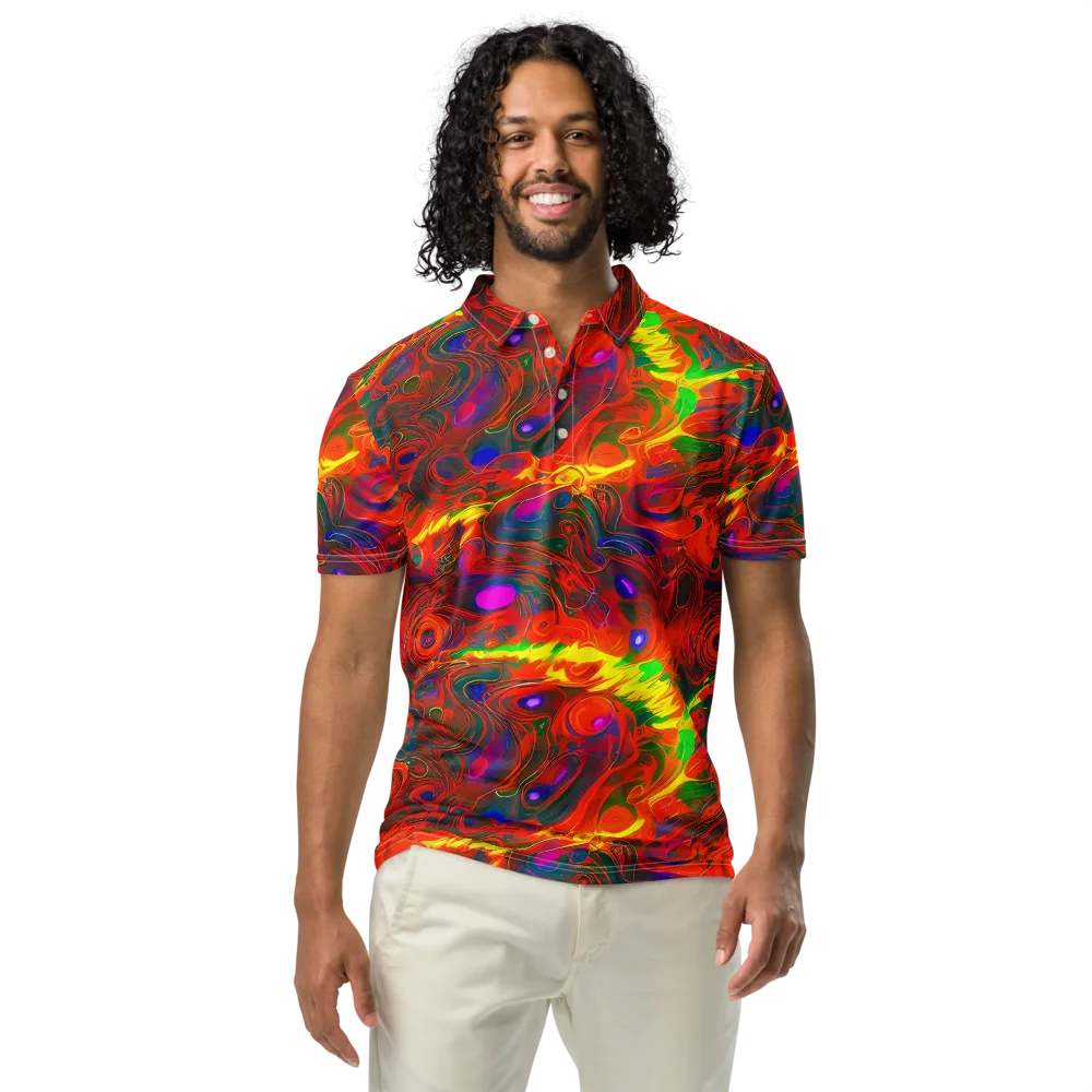 Blampied Blaze on Men's Slim Fit Polo Shirt — Front