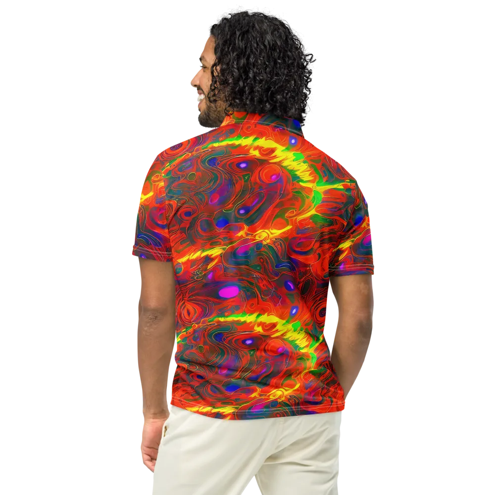 Blampied Blaze on Men's Slim Fit Polo Shirt — Back