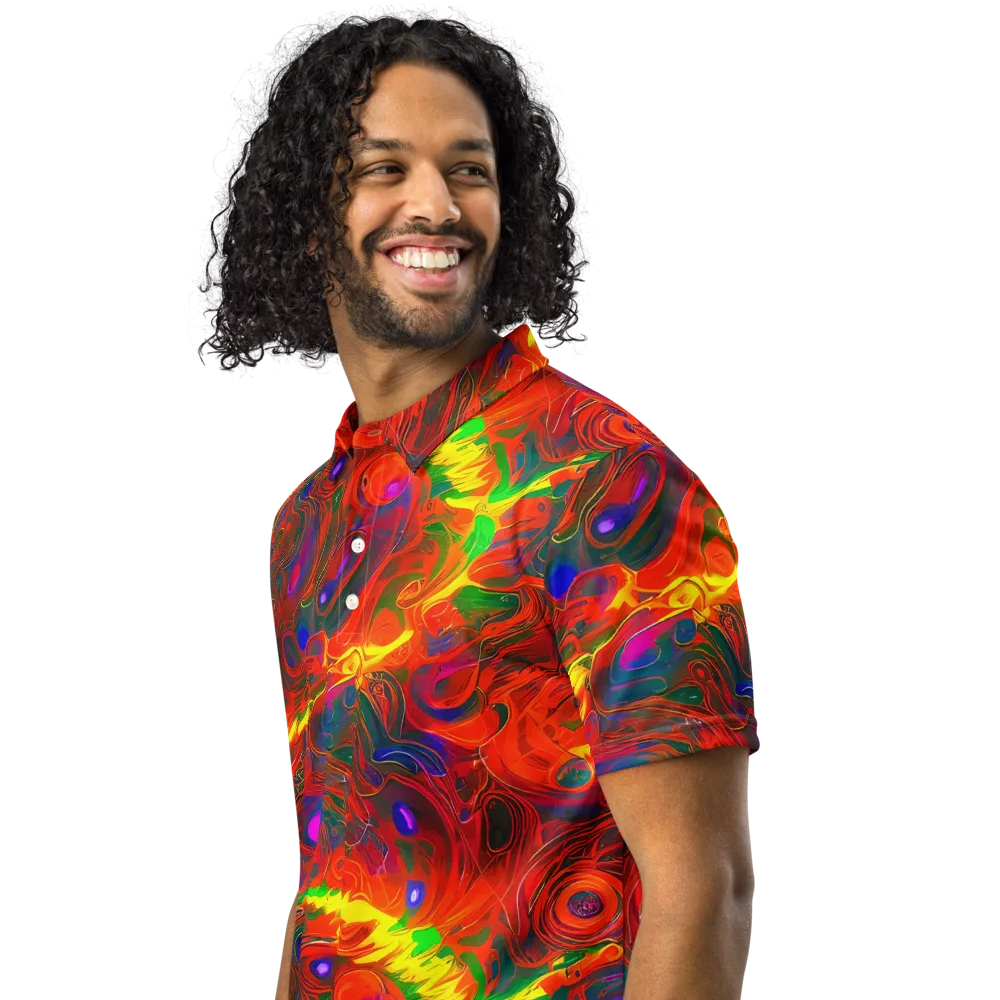 Blampied Blaze on Men's Slim Fit Polo Shirt — Left Front