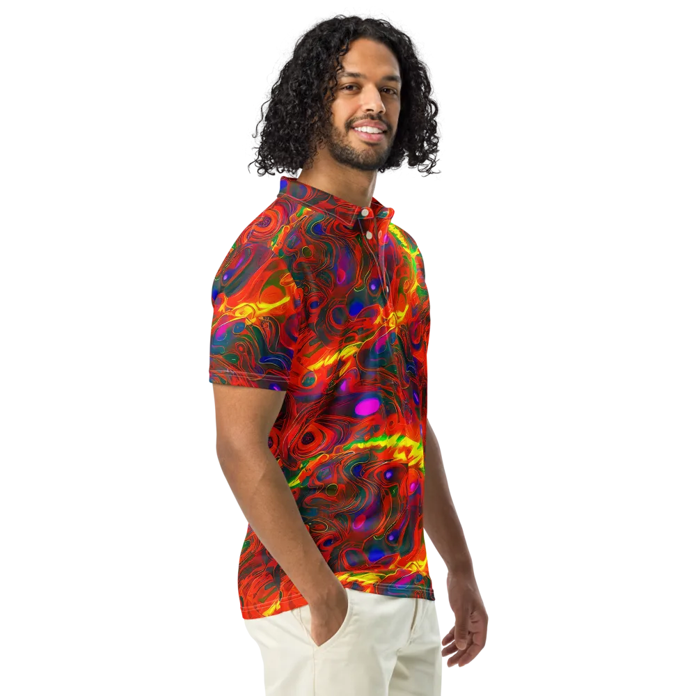 Blampied Blaze on Men's Slim Fit Polo Shirt — Right Front