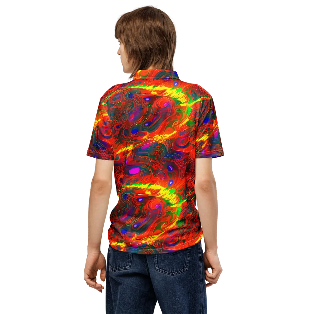 Blampied Blaze on Men's Slim Fit Polo Shirt — Back