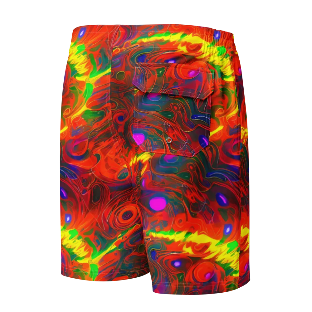 Blampied Blaze on Men's Board Shorts — Back