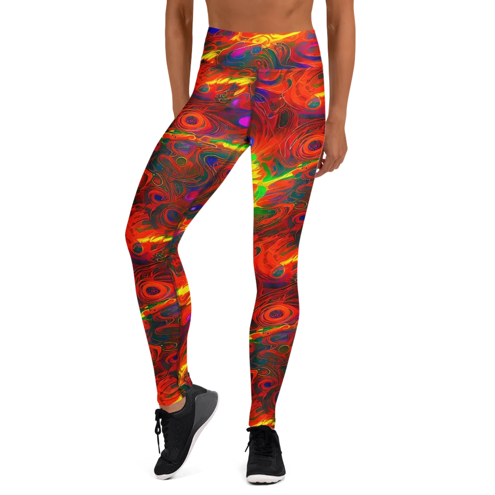 Blampied Blaze on Yoga Leggings — Front