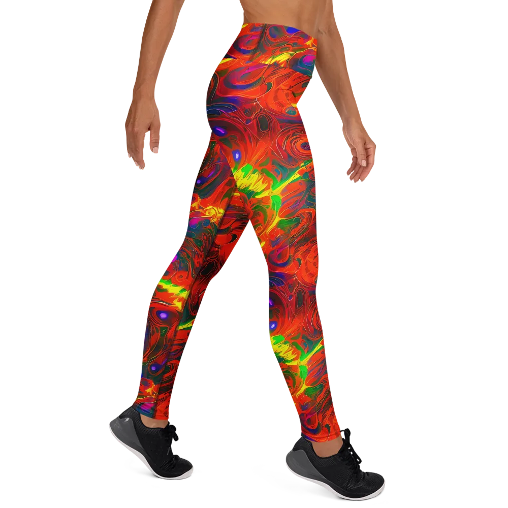Blampied Blaze on Yoga Leggings — Right