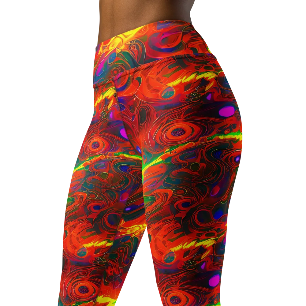 Blampied Blaze on Yoga Leggings — Left Front