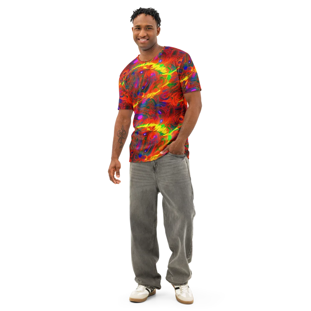 Blampied Blaze on Men's Cotton Crew Neck T-Shirt — Front