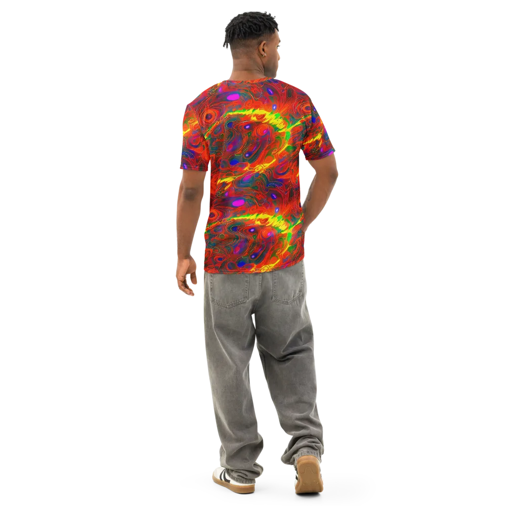 Blampied Blaze on Men's Cotton Crew Neck T-Shirt — Back