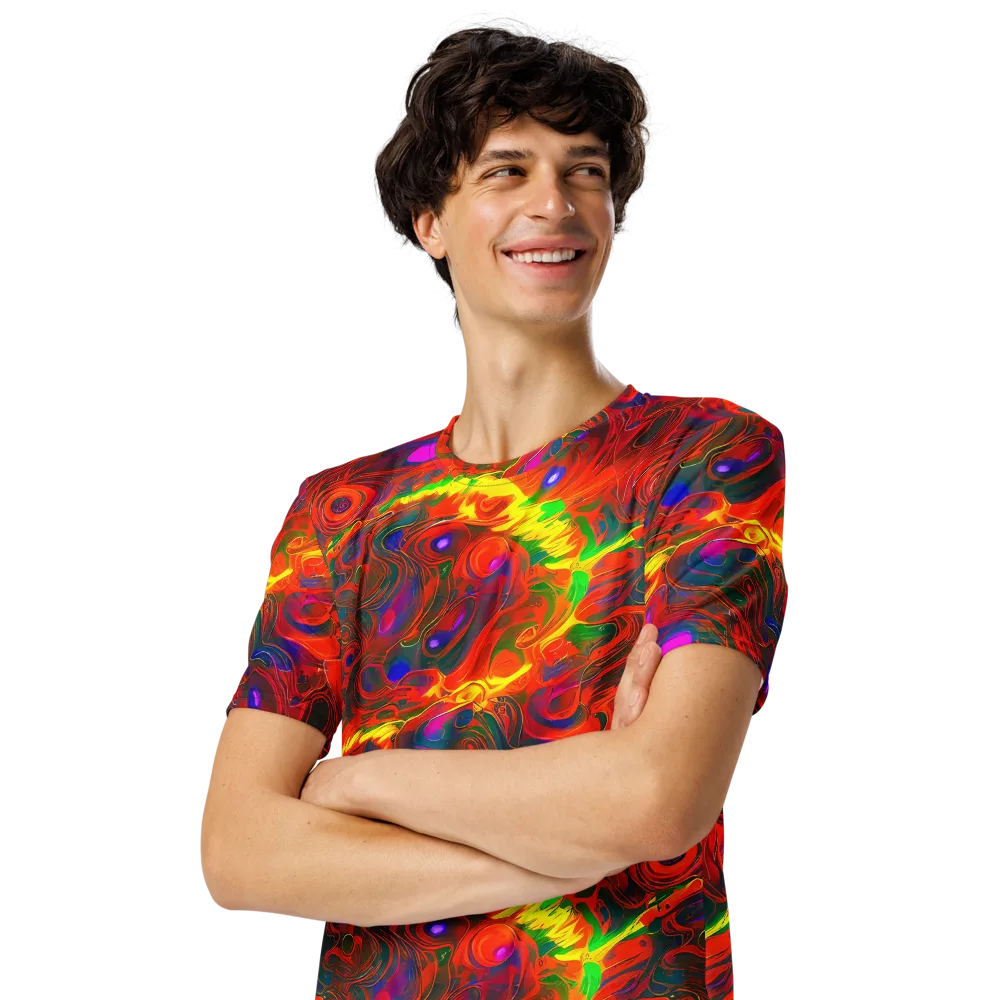 Blampied Blaze on Men's Crew Neck T-Shirt — Left Front