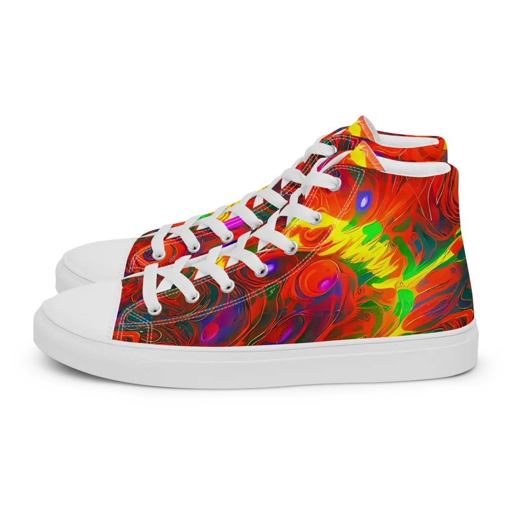 Blampied Blaze on Men's High Top Canvas Shoes — Left