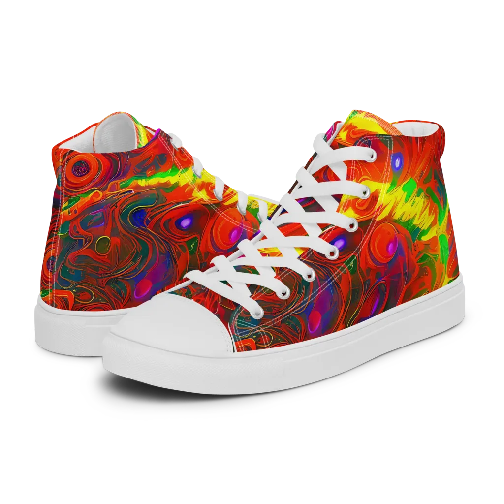 Blampied Blaze on Men's High Top Canvas Shoes — Left