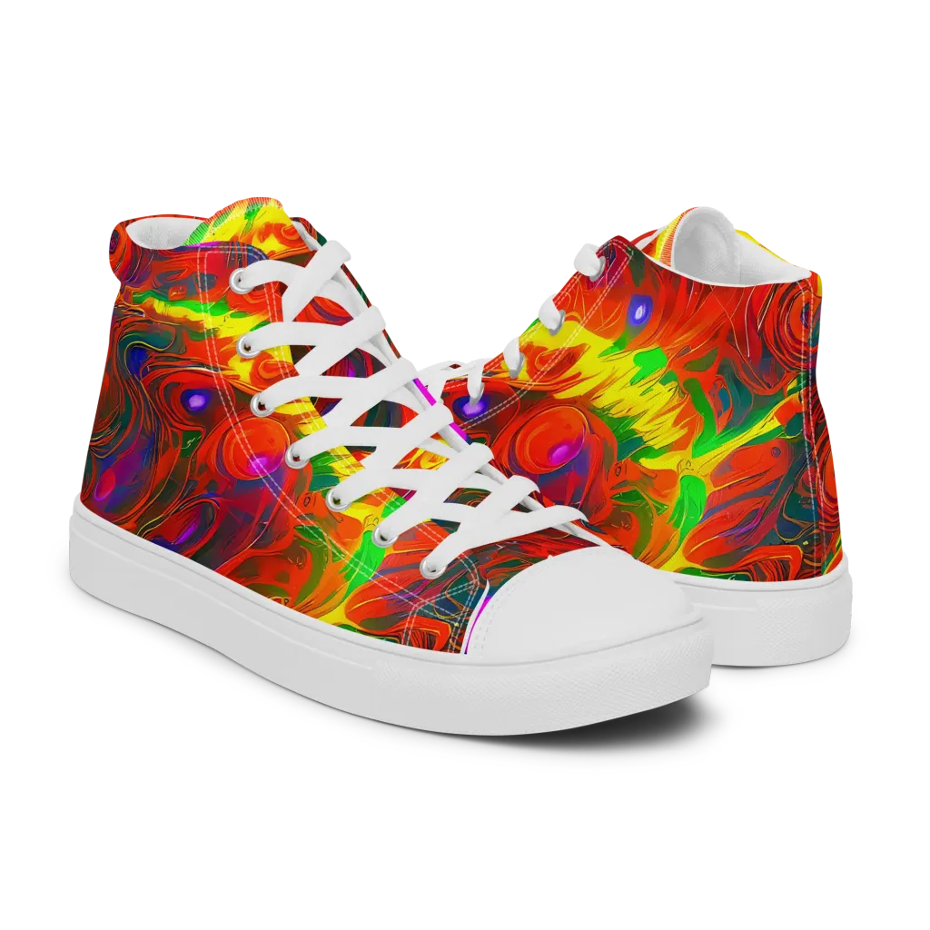 Blampied Blaze on Men's High Top Canvas Shoes — Right