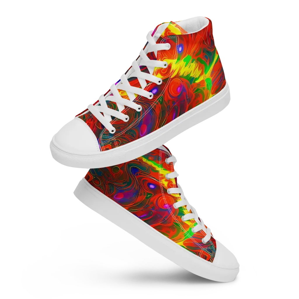 Blampied Blaze on Men's High Top Canvas Shoes — Front