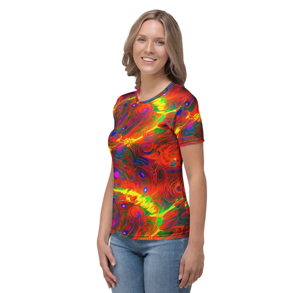 Blampied Blaze on Women's Crew Neck T-Shirt — Left
