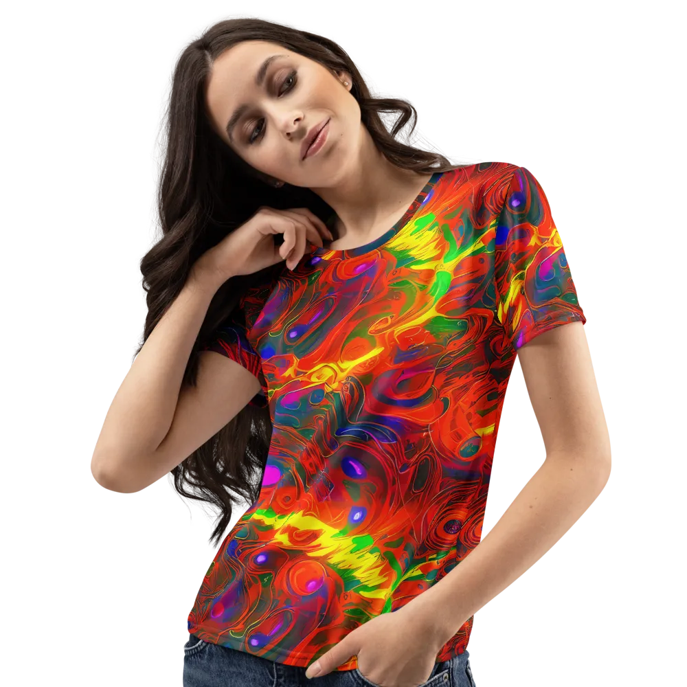 Blampied Blaze on Women's Crew Neck T-Shirt — Left Front
