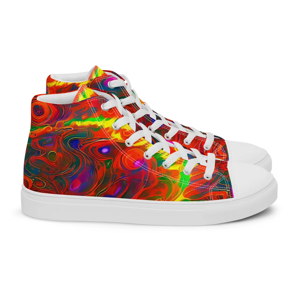 Blampied Blaze on Women's High Top Canvas Shoes — Right