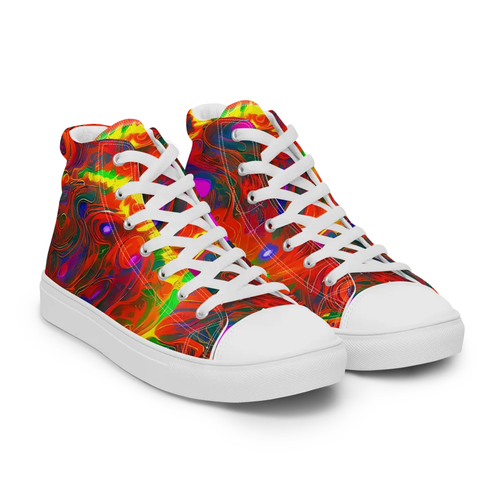 Blampied Blaze on Women's High Top Canvas Shoes — Right Front