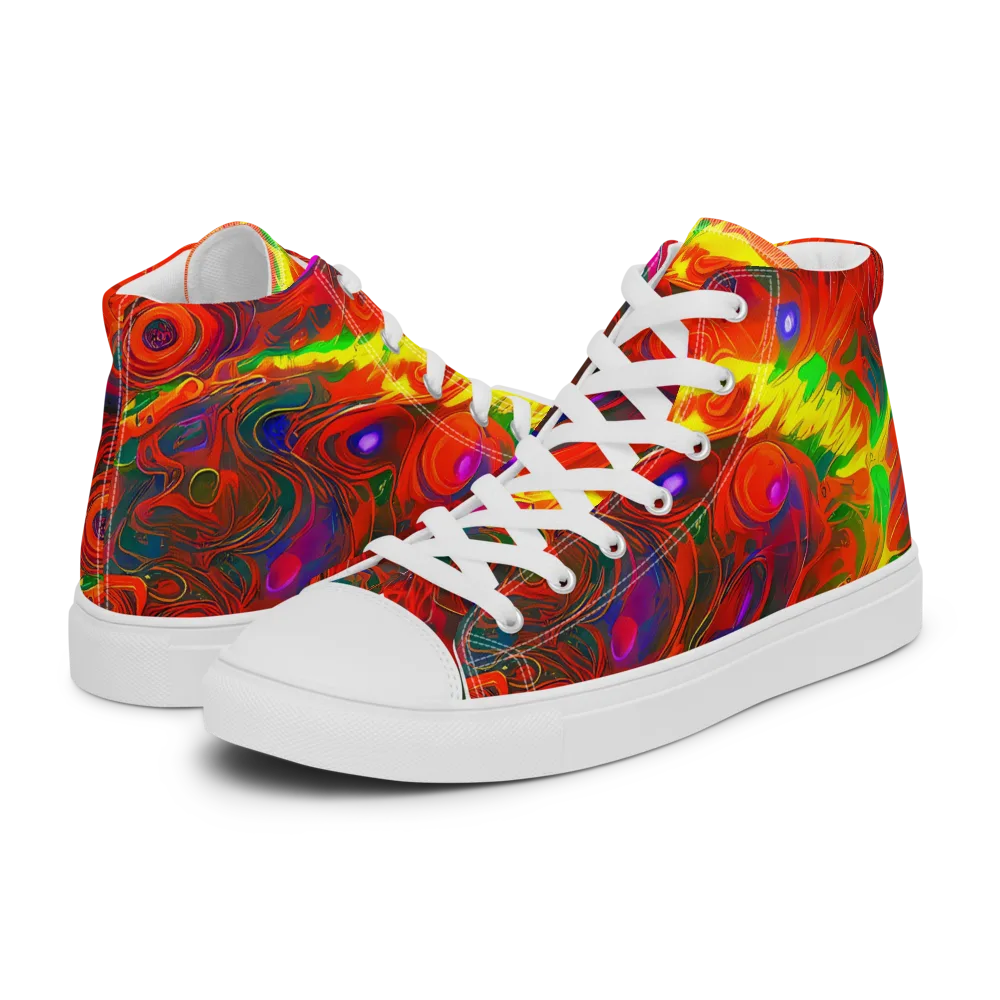 Blampied Blaze on Women's High Top Canvas Shoes — Left