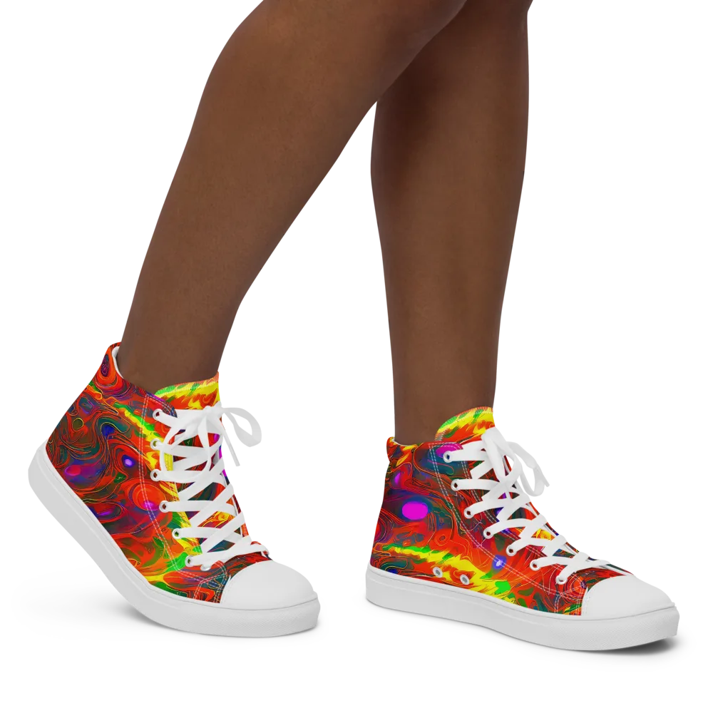 Blampied Blaze on Women's High Top Canvas Shoes — Right