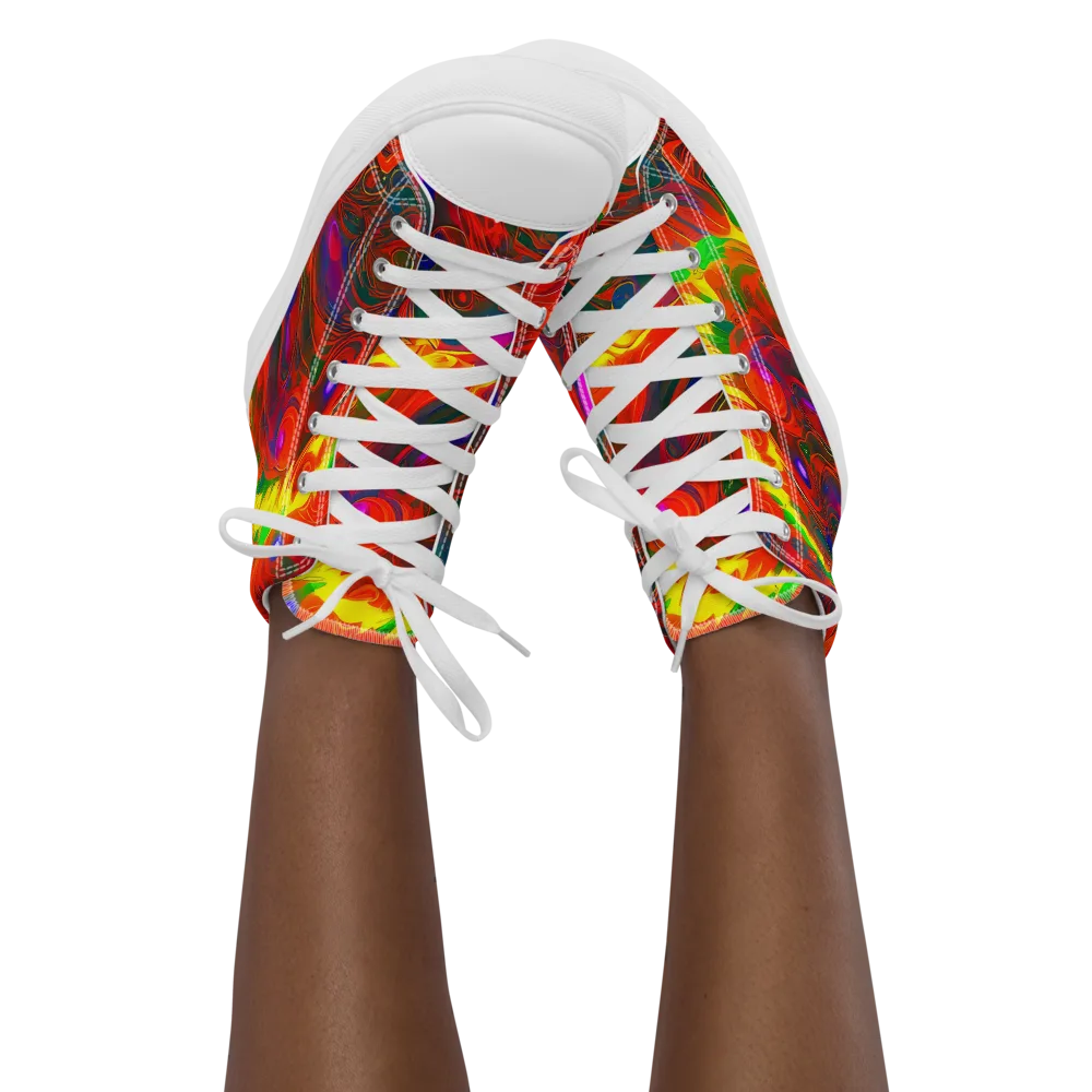 Blampied Blaze on Women's High Top Canvas Shoes — Front