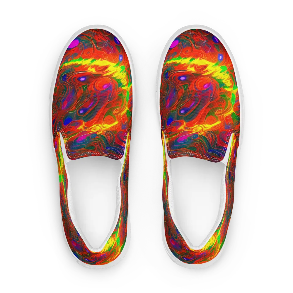 Blampied Blaze on Men's Slip-On Canvas Shoes — Front