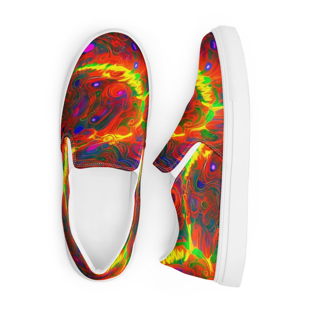 Blampied Blaze on Men's Slip-On Canvas Shoes — Front