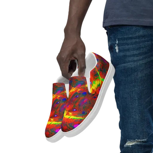 Blampied Blaze on a Men's Slip-On Canvas Shoes