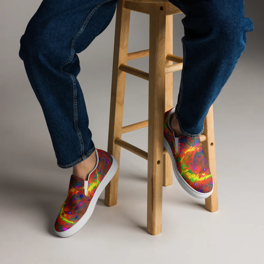 Blampied Blaze on Men's Slip-On Canvas Shoes — Front