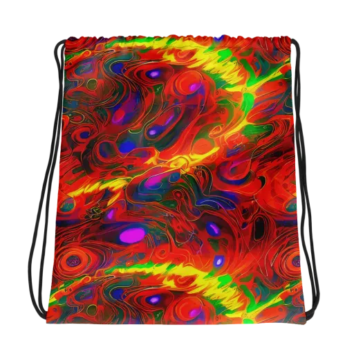 Blampied Blaze on a Drawstring Bag