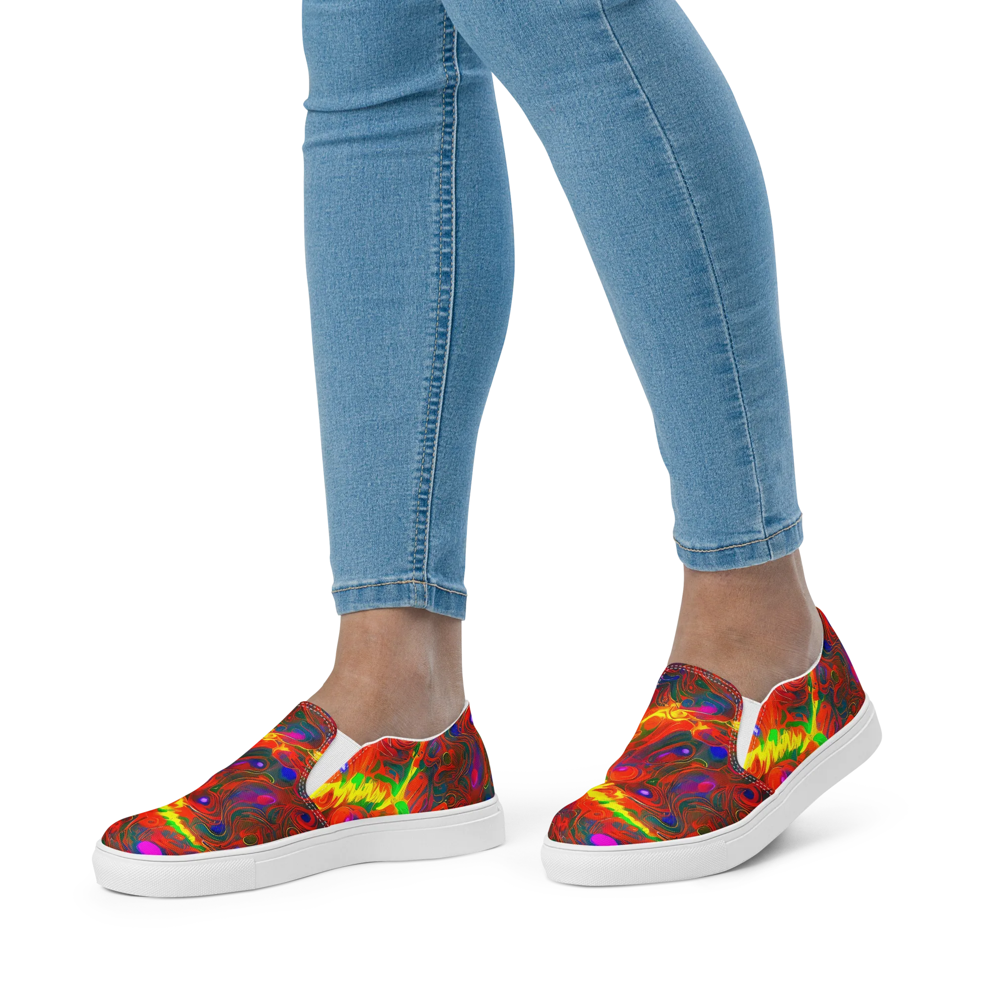 Blampied Blaze on Women's Slip-On Canvas Shoes — Front