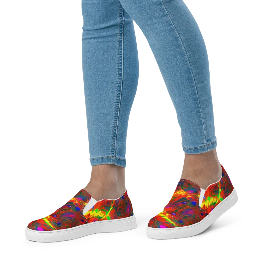 Blampied Blaze on Women's Slip-On Canvas Shoes — Front