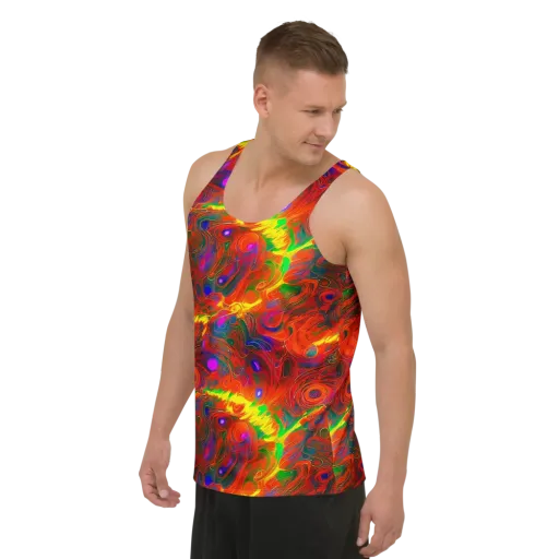 Blampied Blaze on a Men's Tank Top
