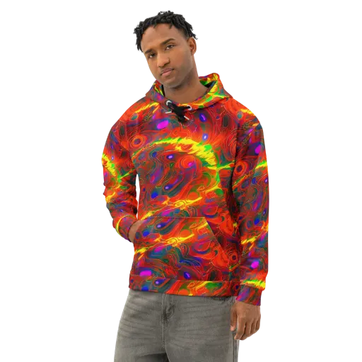 Blampied Blaze on a Cotton Hoodie